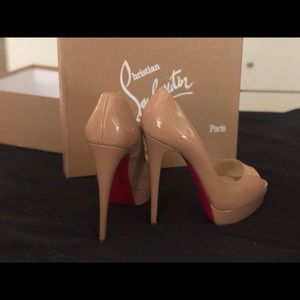 Christian Louboutin platform nude heels
